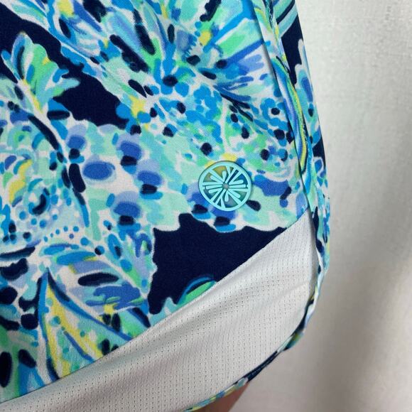 Lilly Pulitzer Luxletic Ocean Trail Shorts High Tide Navy Scuba Doo Sz.M - Picture 11 of 15
